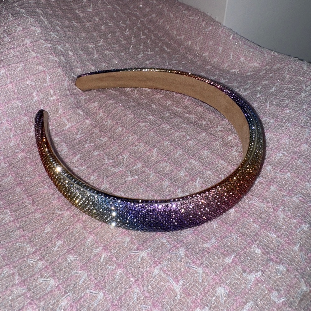 Sparkling Rainbow/Multicolor Crystal Headband - Picture 3 of 10